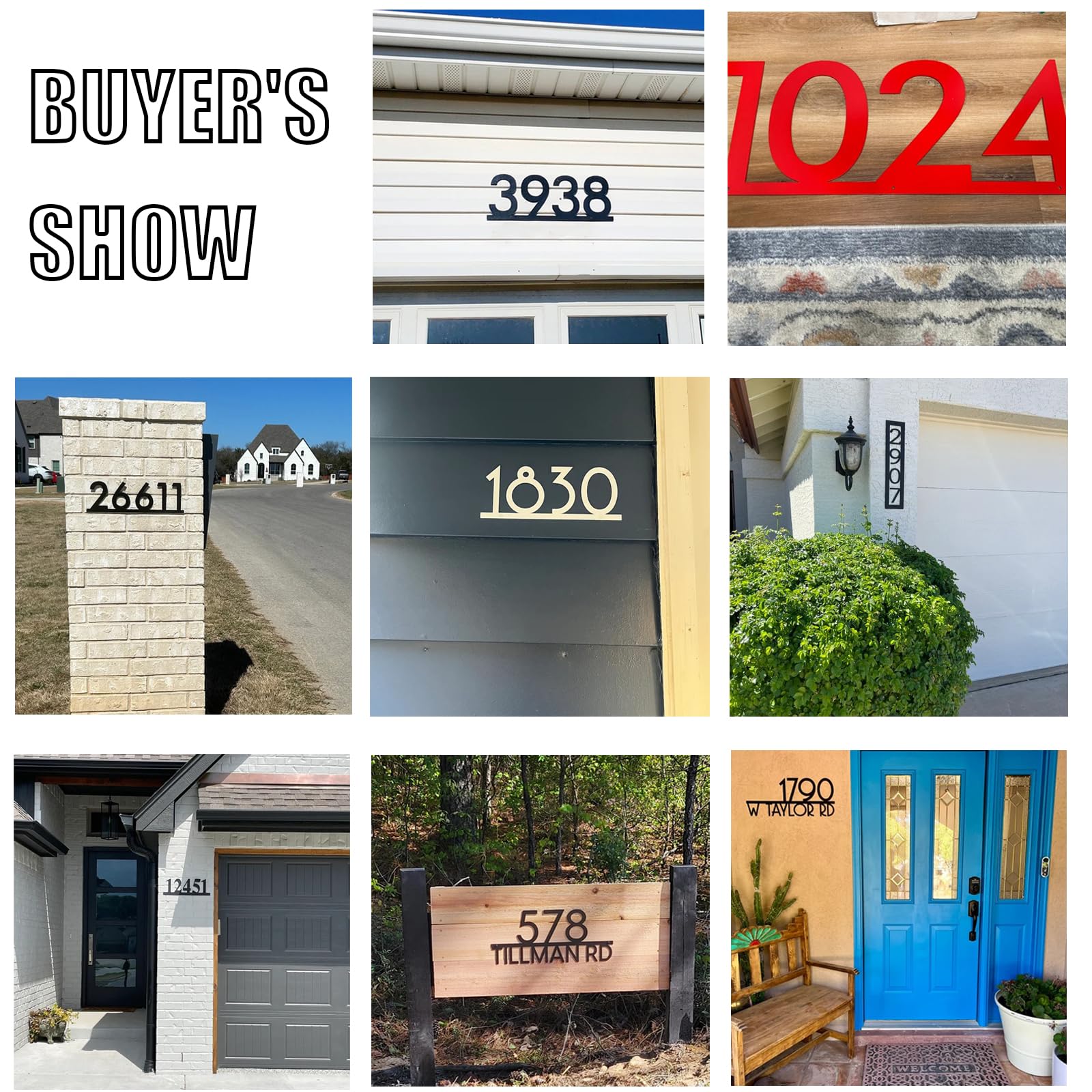 Custom Metal House Numbers - Personalized Outdoor Address Plaques & Street Name Signs - Handmade Durable Address Plates for Home, Office & Business Exteriors - Perfect for Mail Delivery, Emergency Services & Curb Appeal