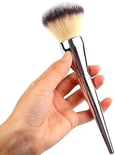 Lele® Professional Face Blush Powder Makeup Brush - Soft Synthetic Bristles, Silver Handle - Perfect for Contouring, Highlighting & Everyday Makeup Application