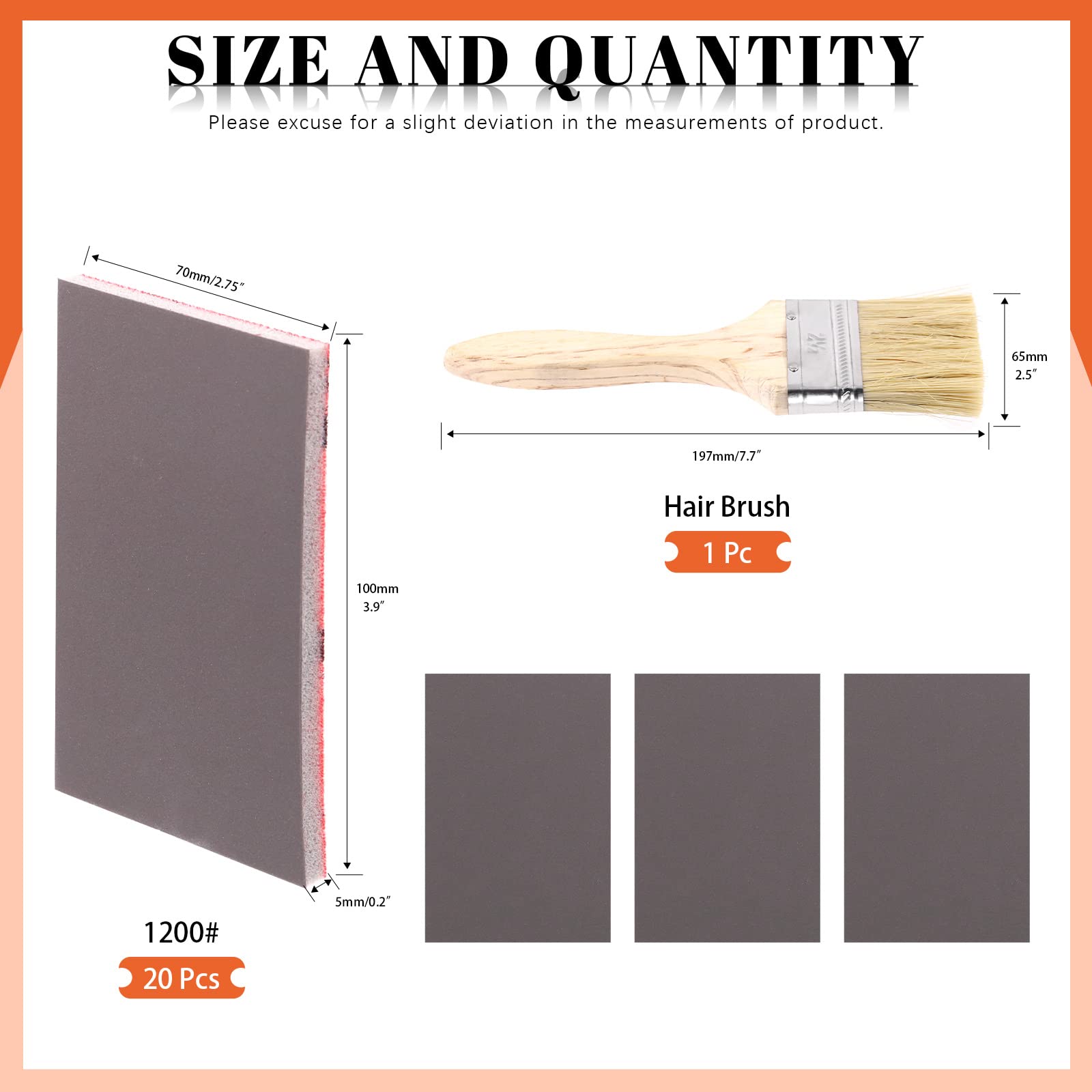 **Tanstic 21-Piece 1200-1500 Grit Sanding Sponge Set - Wet/Dry Flexible Foam Sanding Pads & 2.5 Inch Paint Brush for Wood, Metal, Drywall, Furniture - Perfect for DIY Projects, Home Renovation & Crafting**