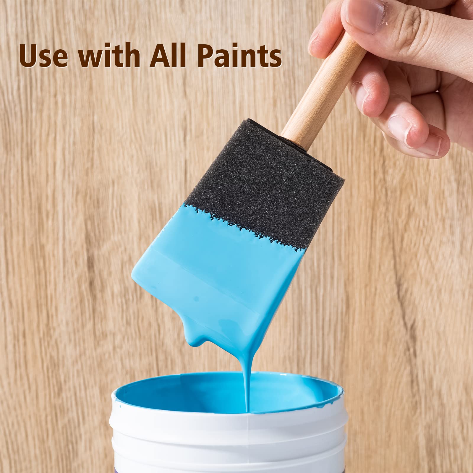YiBaiBrush - 20 Pack 2 Inch Foam Paint Brushes for Painting, Staining & Crafts | High-Quality Sponge Brushes for DIY, Home Decor & Art Projects