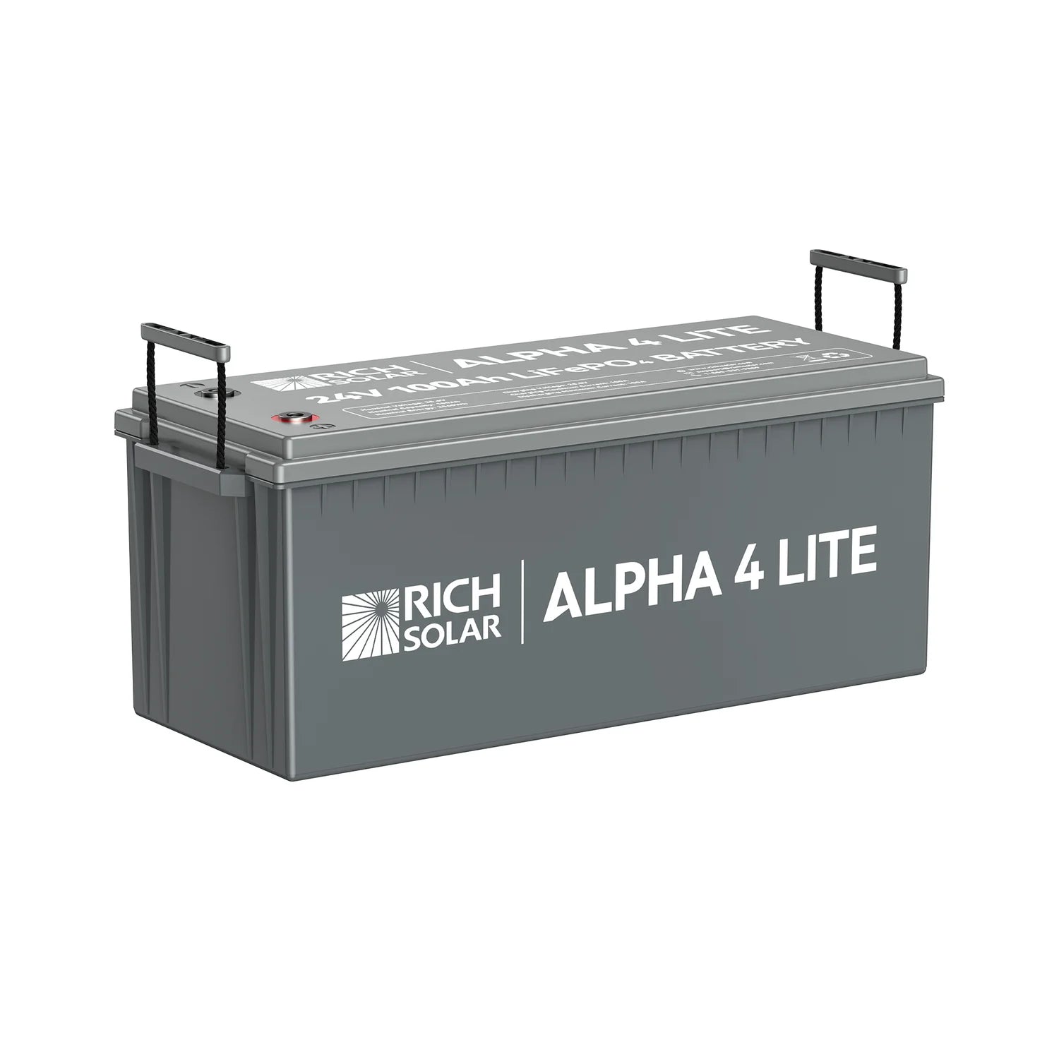 Rich Solar ALPHA 4 LITE 24V 100Ah LiFePO4 Lithium Iron Phosphate Battery - Deep Cycle Solar Battery for RV, Marine, Off-Grid & Solar Power Systems