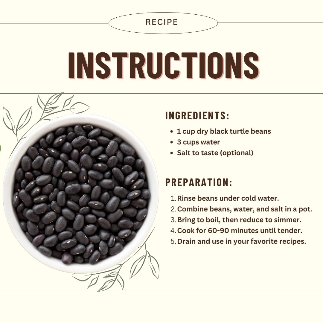 USDA Certified Organic Bulk Black Beans - 40 lbs | Non-GMO, Vegan, Plant-Based Protein & Fiber | Perfect for Soups, Stews & Meal Prep