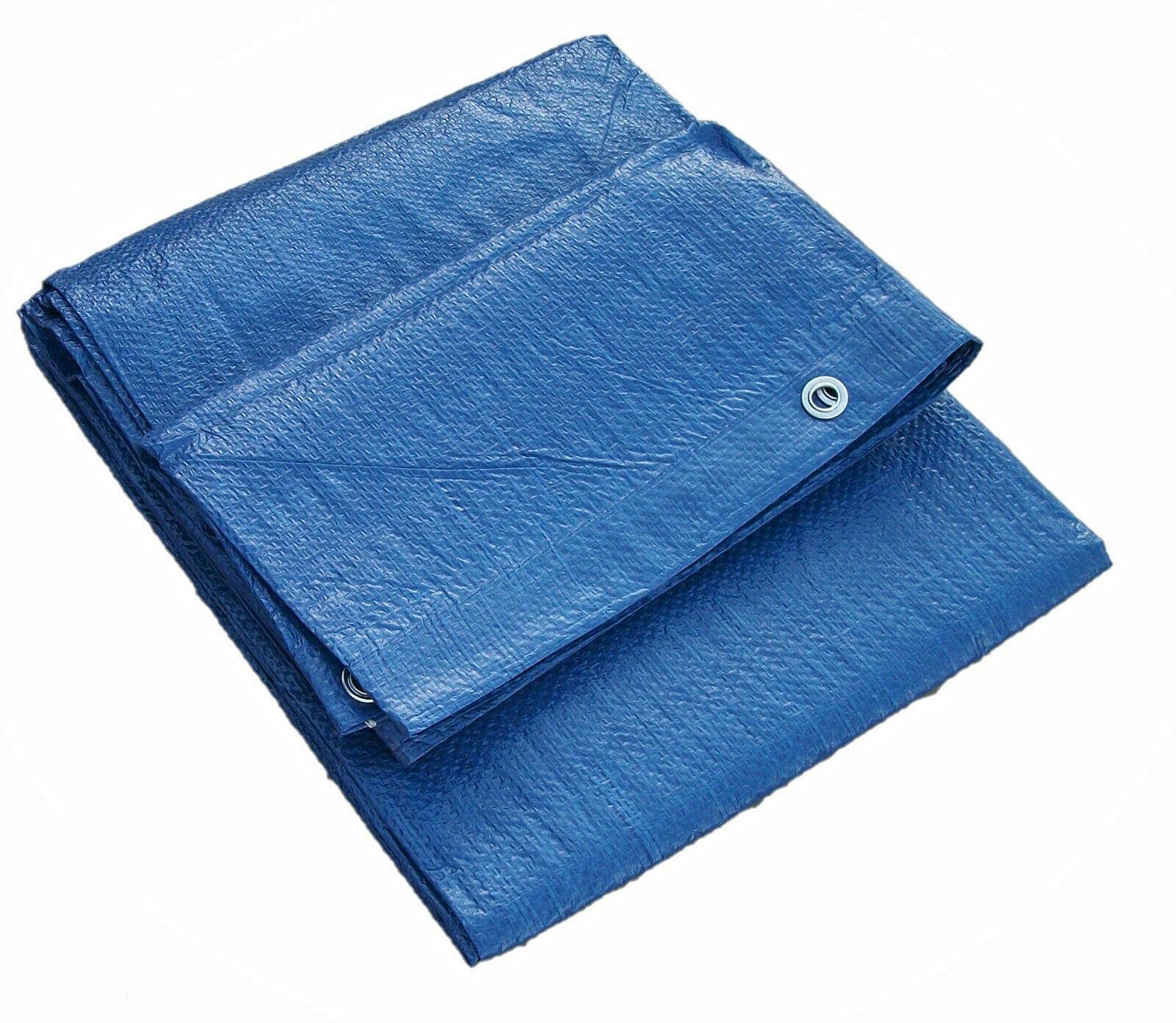 24' x 30' Heavy Duty 6 Mil Waterproof Blue Tarp - Durable Camping, Pool Cover, Tent Protection & Outdoor Shelter - Perfect for Camping Trips, Backyard Use, and Emergency Weather Protection