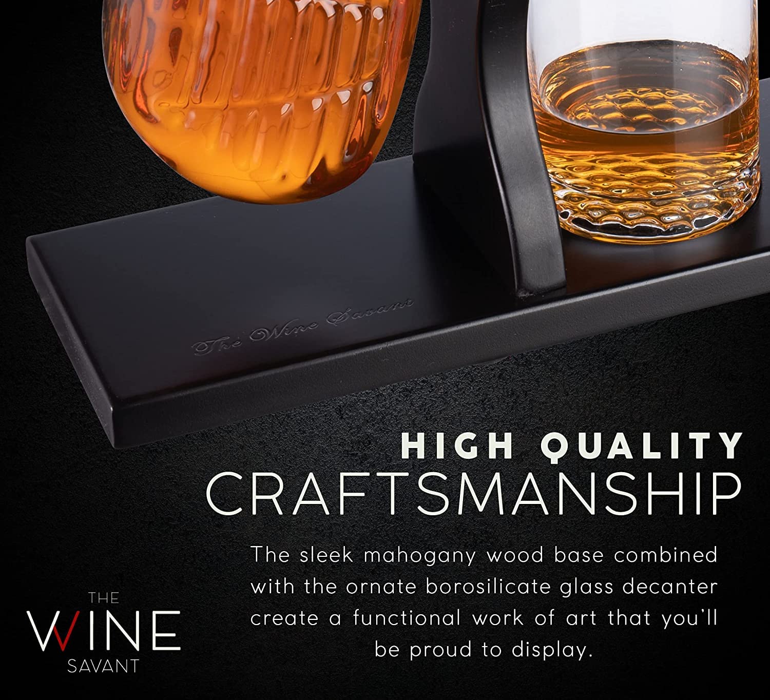 Premium Golf Club Whiskey Decanter Set with 4 Crystal Glasses - Unique Bourbon & Scotch Decanter Gift for Men - Perfect Golf-Themed Liquor Serving Set for Dad - Ideal for Home Bars, Man Caves, and Golf Enthusiast Gifts