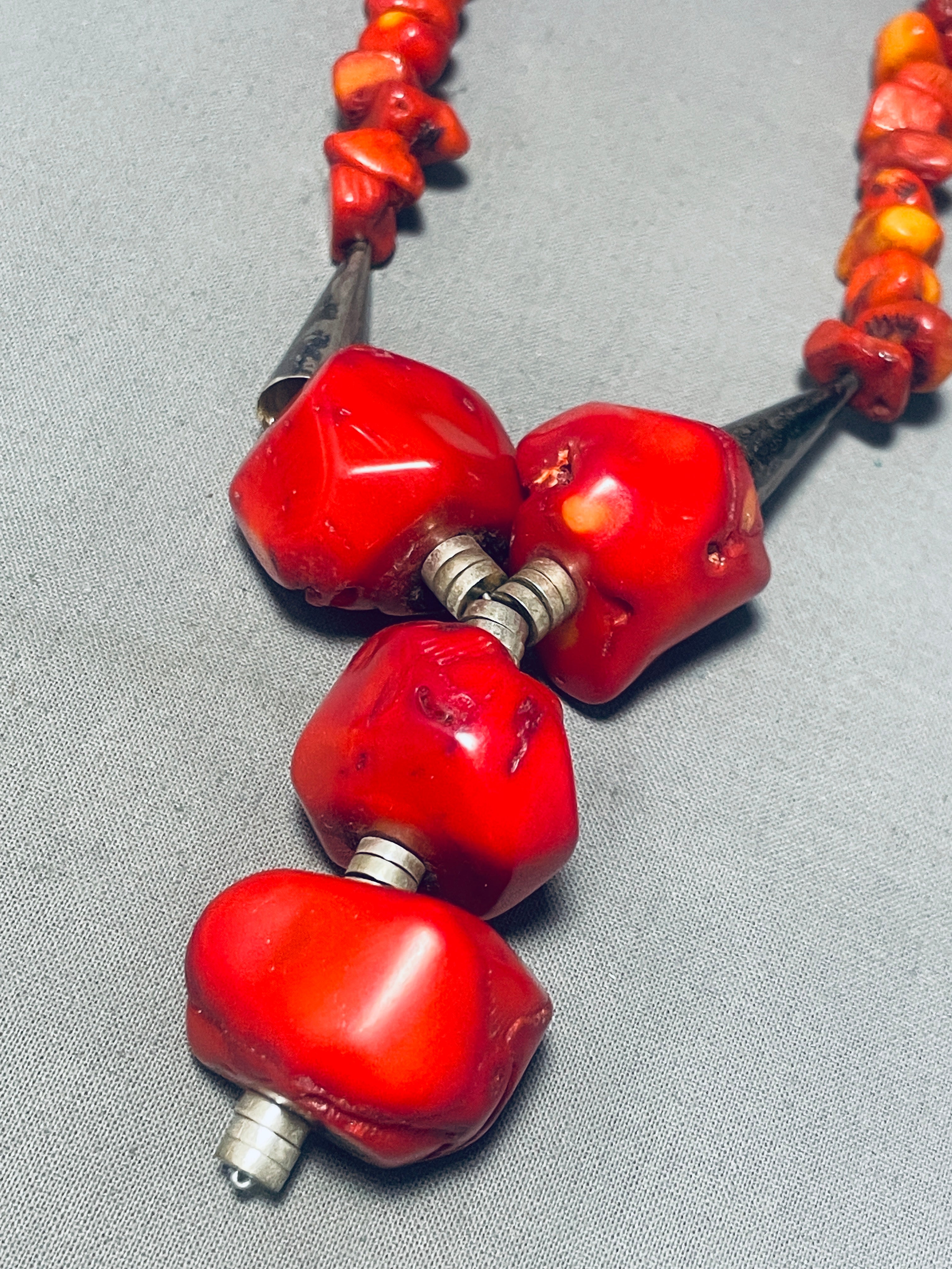 133 Grams Chunky Vintage Native American Navajo Sterling Silver Necklace - Handmade Tribal Jewelry for Women, Boho Fashion Statement, Perfect for Festivals & Special Occasions