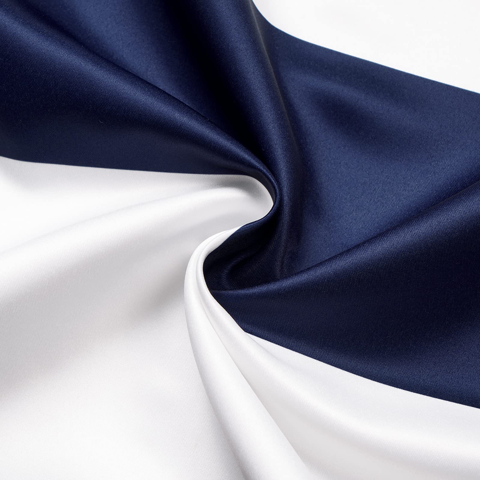 Blue Striped Grommet Curtains 52x84
