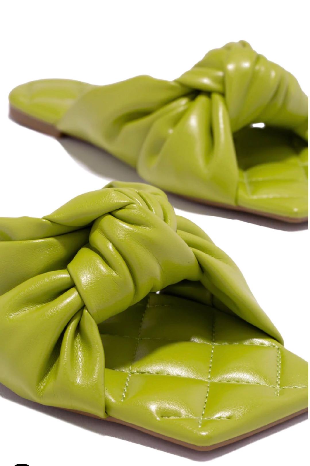 Blaire Women's Comfortable Lime Green Sandals - Casual Summer Walking Shoes for Beach, Vacation & Outdoor Activities
