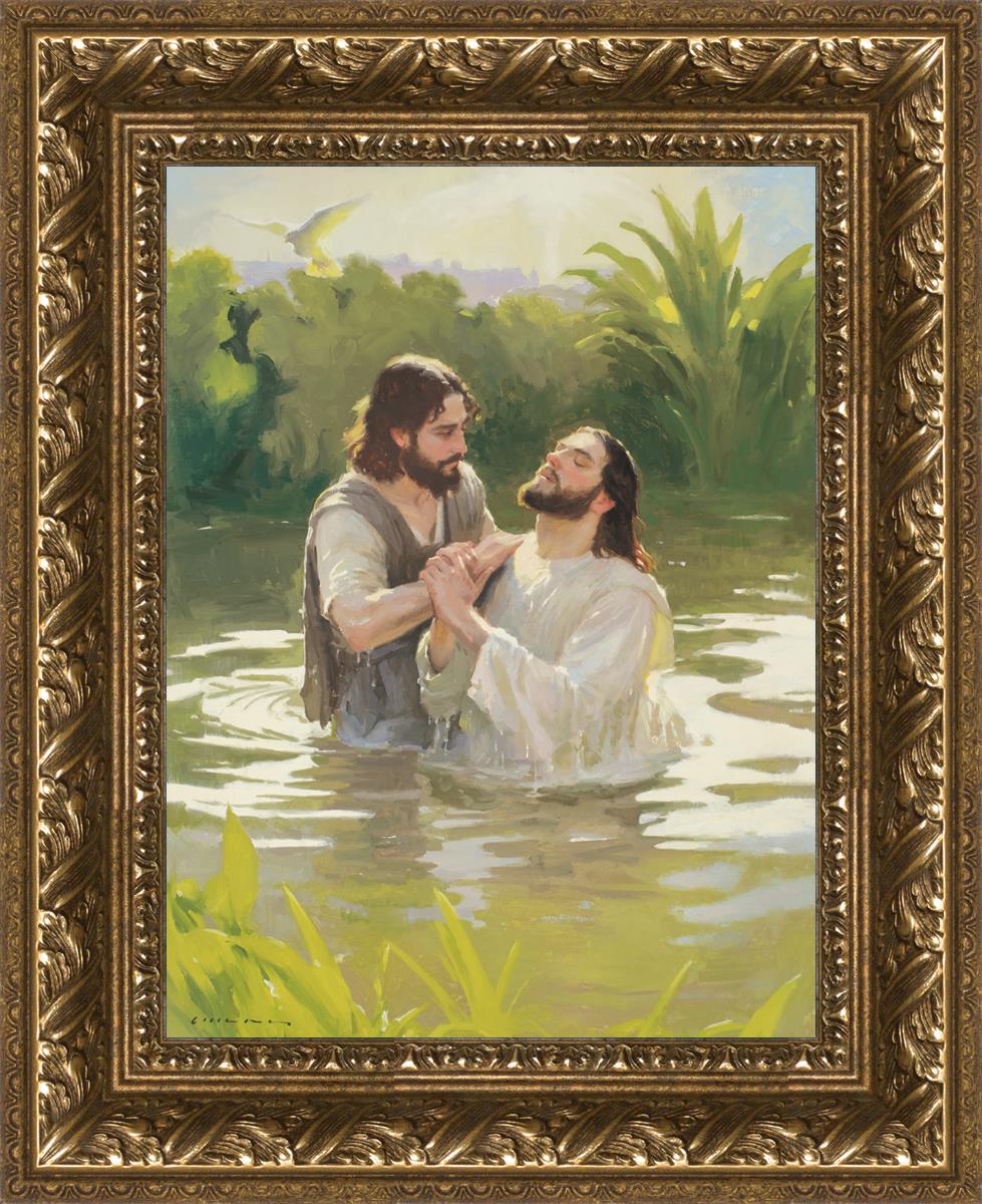 Baptism of The Savior - Religious Christian Wall Art for Home & Church Decor - Perfect for Baptism Ceremonies & Spiritual Inspiration