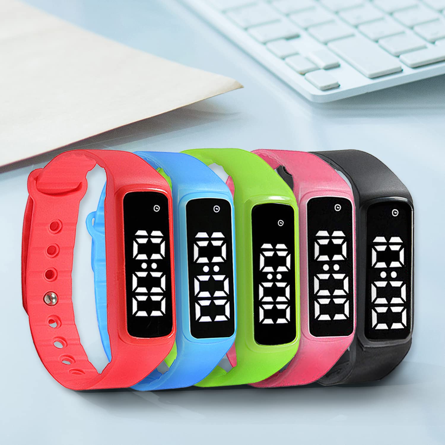 Sensory Timer Watch for Kids - Silent Alarm Clock Wristband with Countdown Function - Perfect for Classroom, Study Time & ADHD Focus Aid (Black)