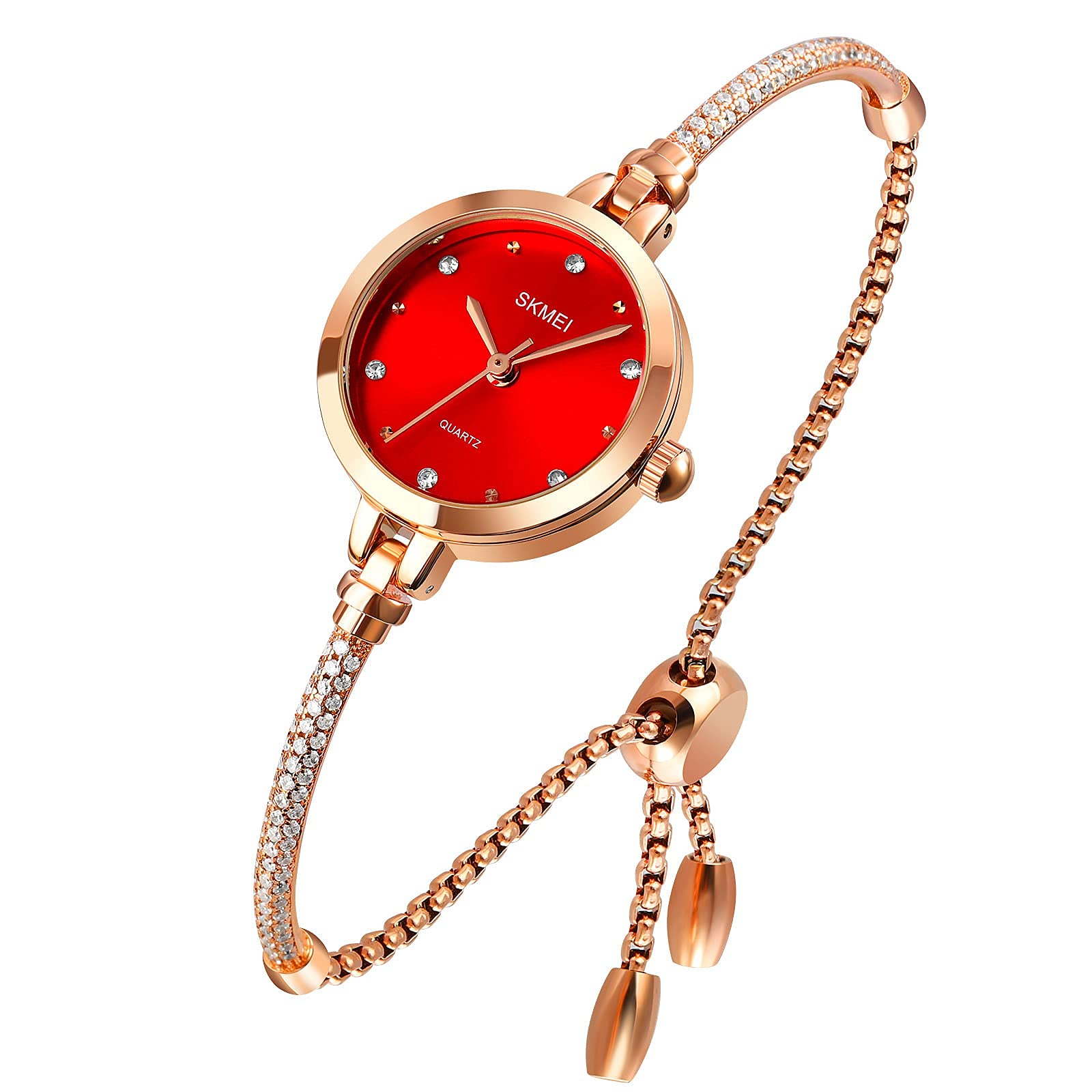 Tonnier Women's Analog Quartz Watch with Diamond Mosaic & Rose Gold Bracelet - Waterproof Dress Watch for Women | Perfect for Formal Events, Office Wear & Special Occasions