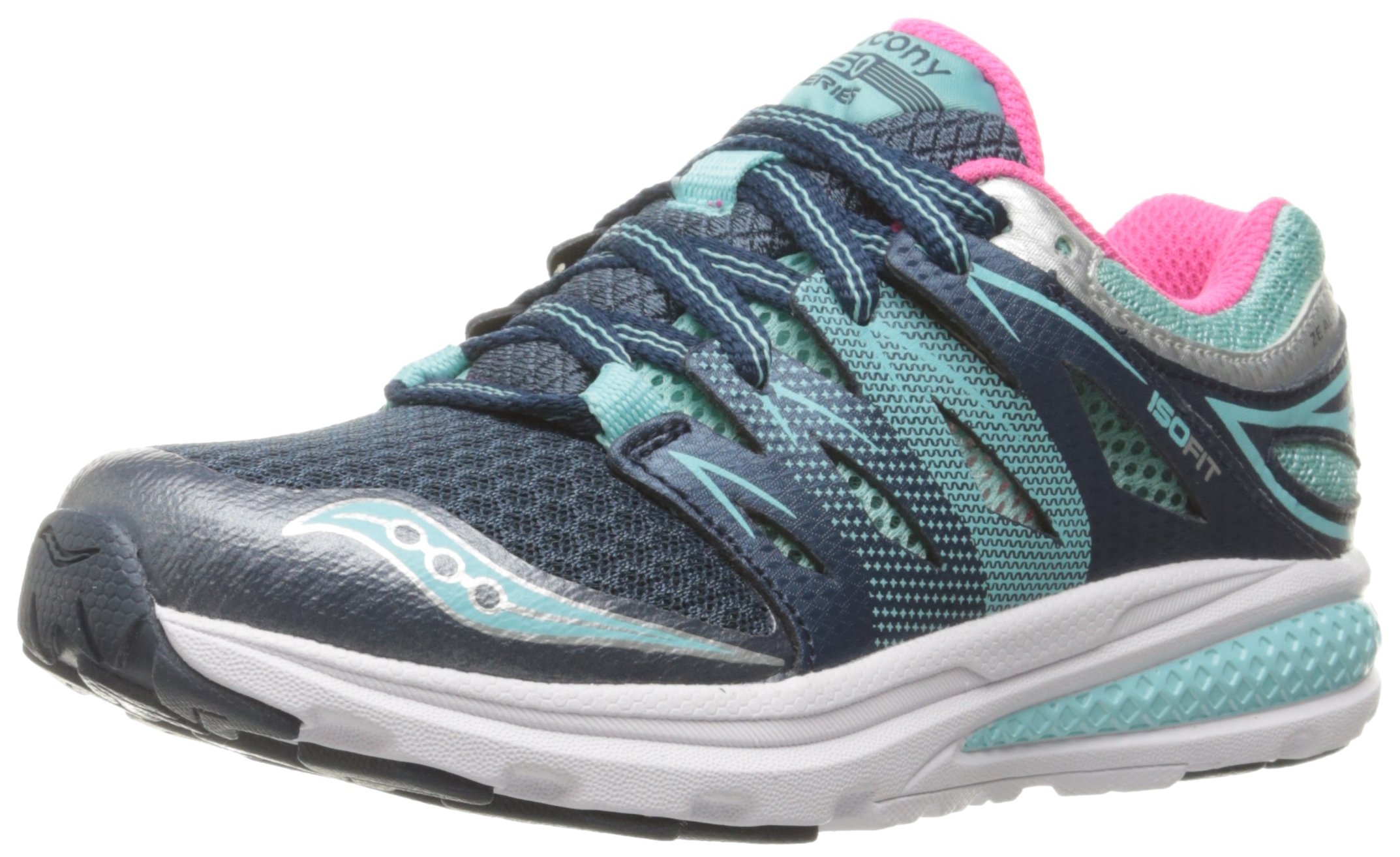 Saucony Zealot 2 Running Shoes for Kids - Lightweight & Cushioned Athletic Sneakers for Boys & Girls - Perfect for School, Sports & Daily Activities