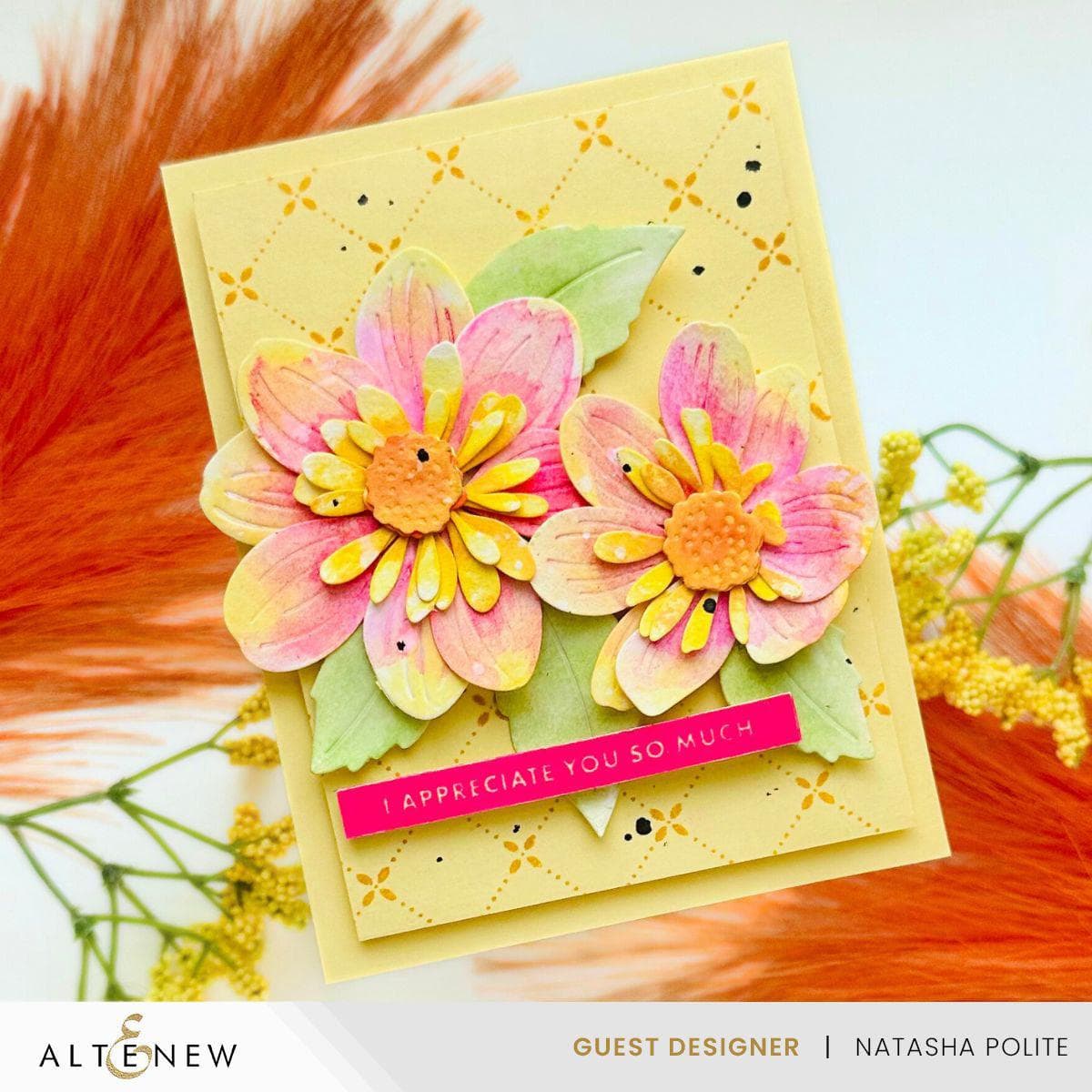 Dahlia April Heather Die Set for Paper Flower Crafting - Perfect for DIY Scrapbooking, Card Making, and Home Decor Projects