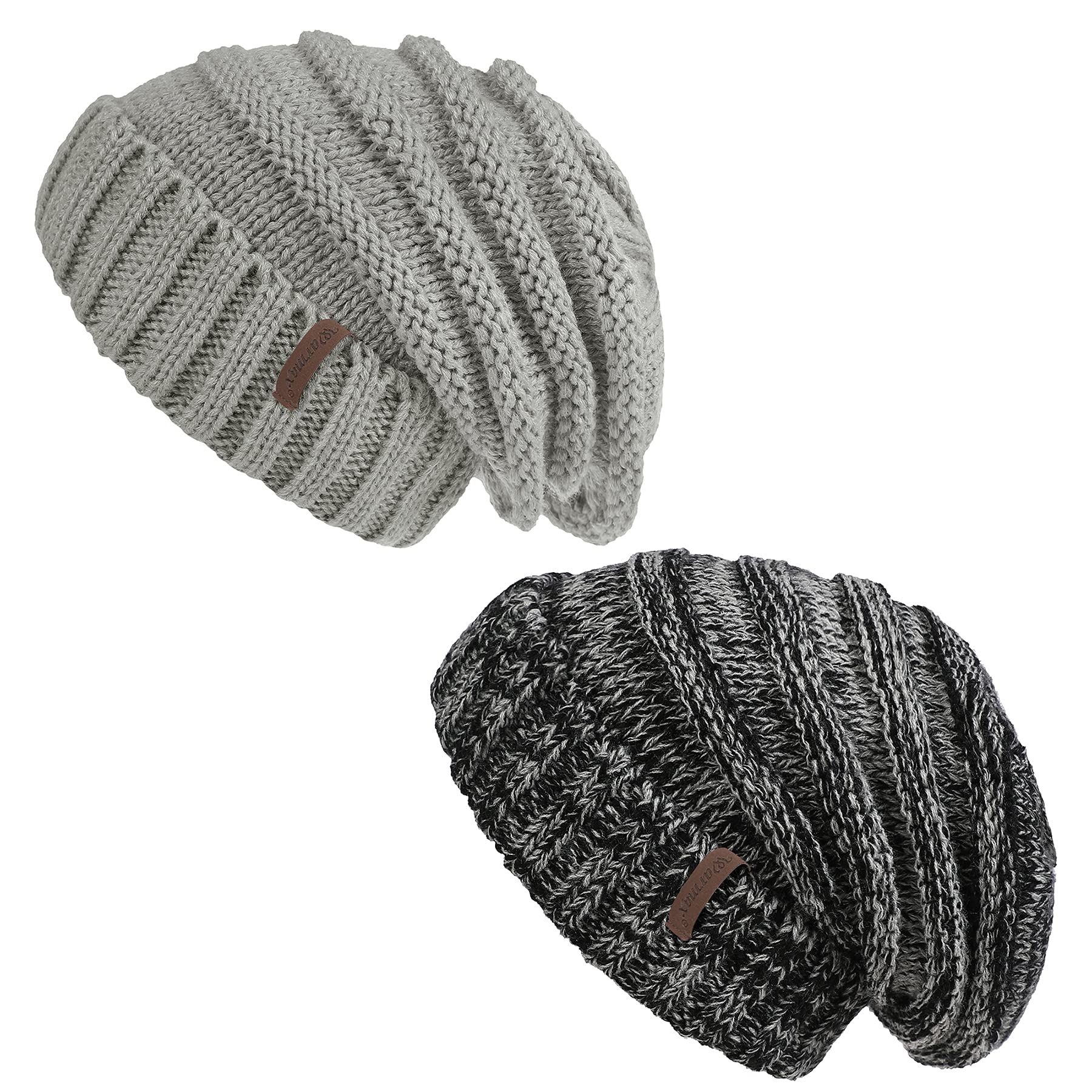 Zando Women's Winter Knit Beanie Hat - Soft Unisex Slouchy Skull Cap for Cold Weather, Warm Cuffed Hat for Fall & Winter | Perfect for Outdoor Activities, Skiing, Snowboarding & Daily Wear