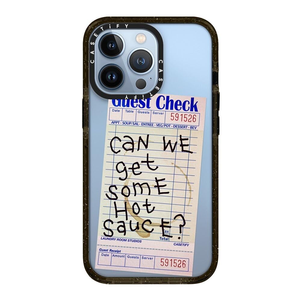 CASETiFY iPhone 13 Pro Case - Shockproof & Impact Resistant Clear Black Protective Cover | Hot Sauce Design | Perfect for Outdoor Activities, Travel & Daily Protection