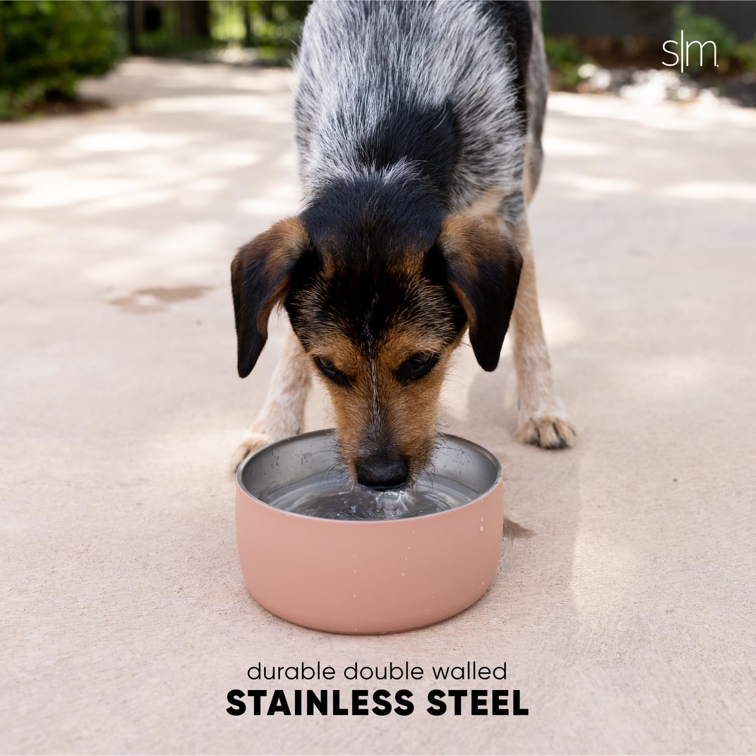 Stainless Steel Pet Water & Food Bowl for Dogs and Cats - Insulated, Non-Slip, BPA Free - Bentley Collection Medium 32oz Deep Ocean - Perfect for Home, Travel, and Outdoor Use