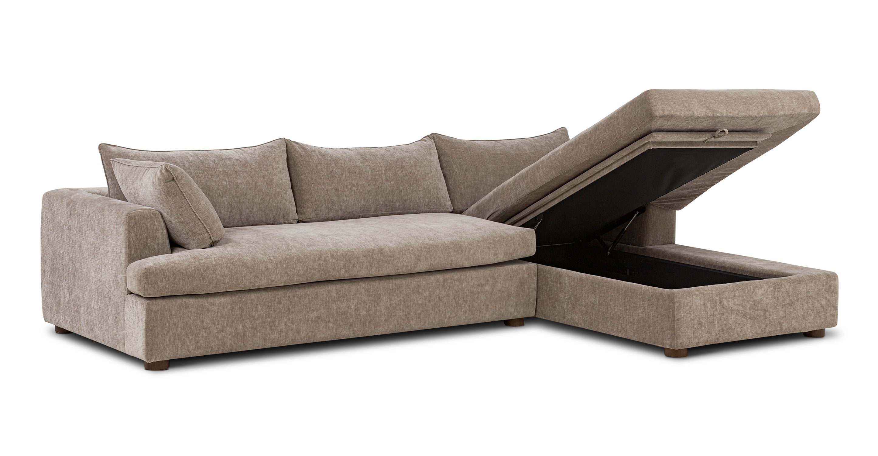 Milo Right Facing Sectional Sofa with Storage | Modern L-Shaped Couch for Living Room | Perfect for Small Spaces & Family Gatherings