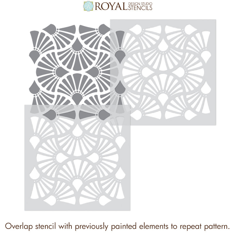 Asahi Wall Stencil - DIY Home Decor, Creative Painting Template for Walls, Furniture & Crafts - Perfect for Bedroom, Nursery, Living Room & Accent Walls