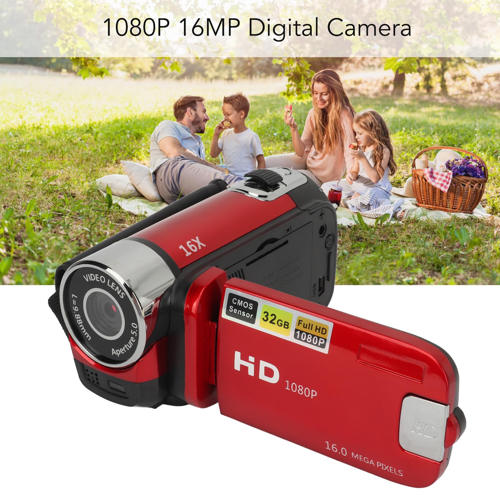 MENDUNER 16MP 1080P HD Digital Camera - Vintage Point and Shoot Camera with 2.4