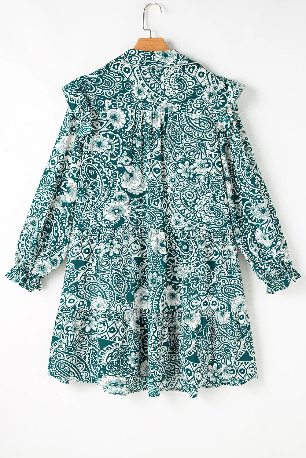 Plus Size Ruffled Printed Flounce Sleeve Dress - Women's Floral Summer Maxi Dress for Casual Wear, Parties & Special Occasions