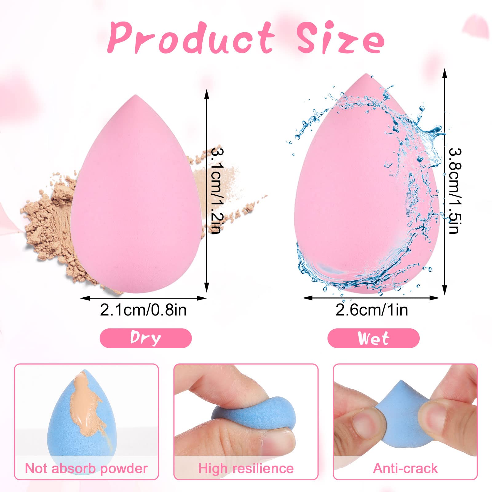 40pcs Mini Makeup Sponge Set - Multi-Colored Professional Beauty Blender Sponges, Super Soft Concealer & Foundation Sponges for Liquid, Powder Makeup Application | Perfect for Travel, Daily Makeup & Professional Use