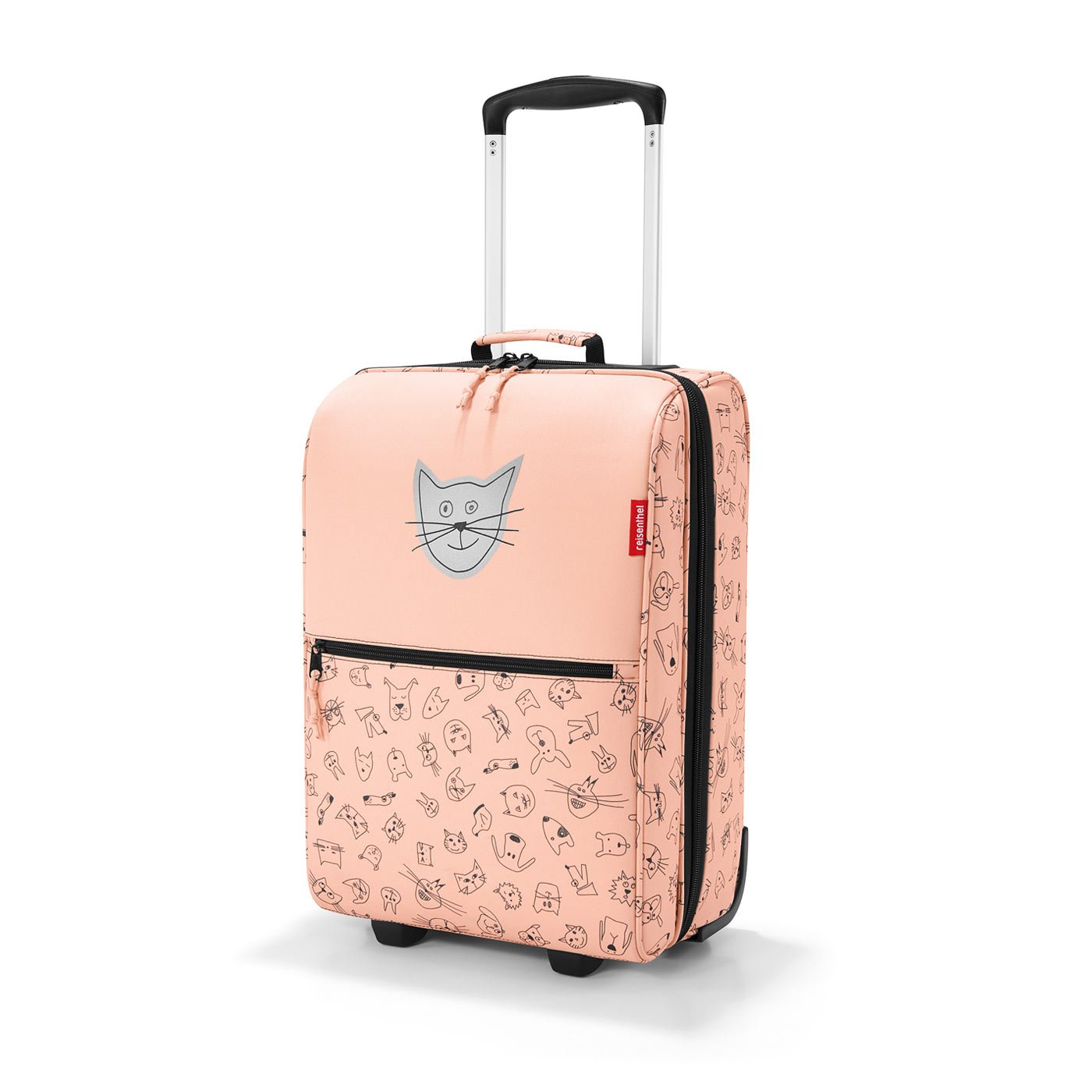 Reisenthel Kids Suitcase with Adorable Cats & Dogs Print - 17 Inch Children's Travel Luggage for Airplane, Vacation & School Trips