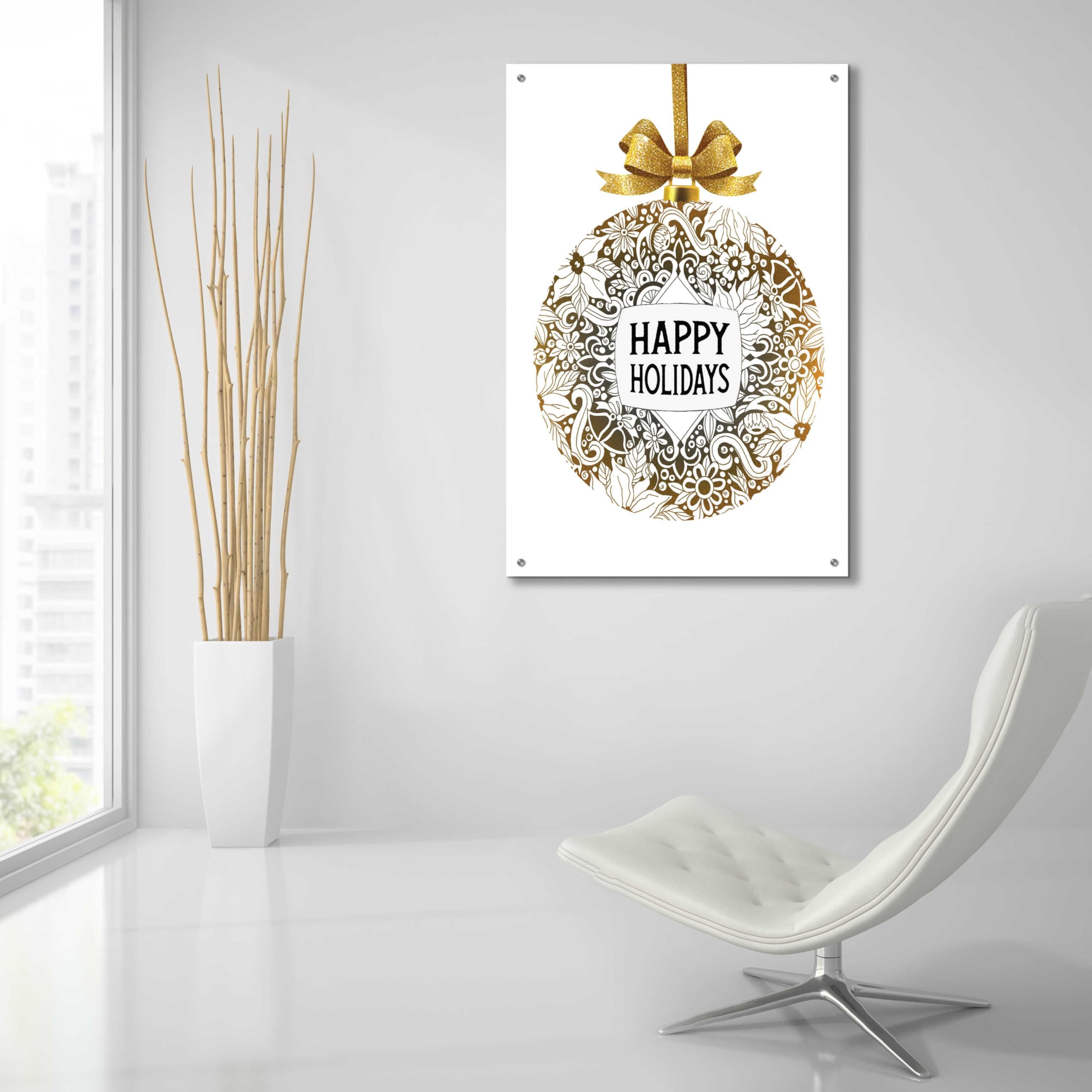 Epic Art 'Happy Holidays Ornament' by Cindy Jacobs - 24