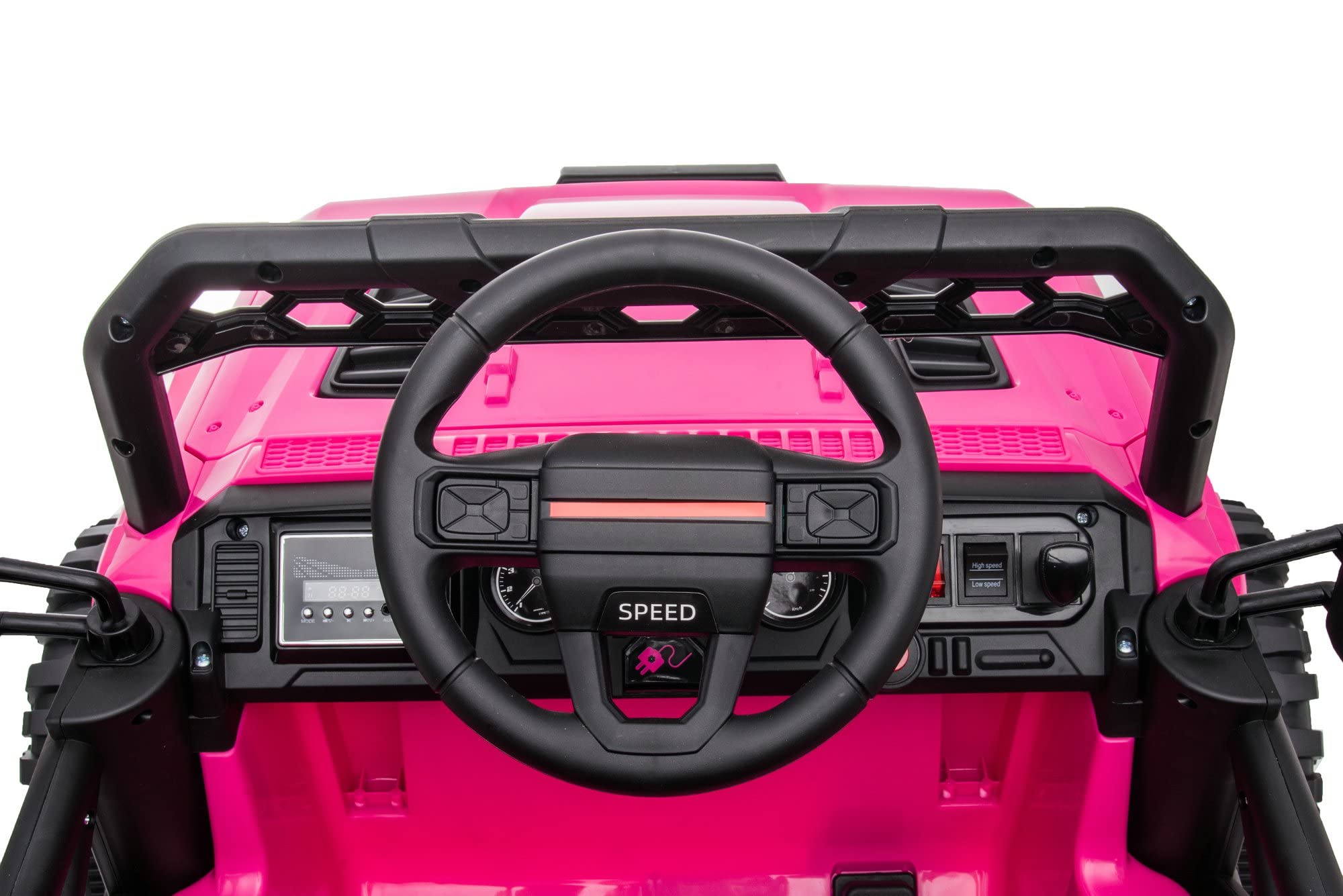 DAKOTT 12V Kids Electric Ride On Truck with Storage Space, Parental Remote Control, Music, MP3 Player & LED Lights - Spring Suspension for Boys & Girls - Perfect for Indoor & Outdoor Play, Birthday Gifts & Backyard Fun