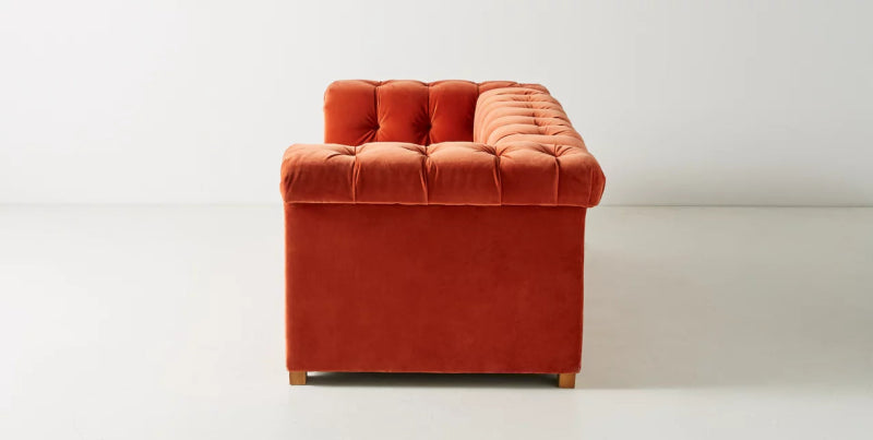 Handmade Designer Orange Sofa - Modern Luxury Living Room Furniture for Home Decor & Comfortable Seating