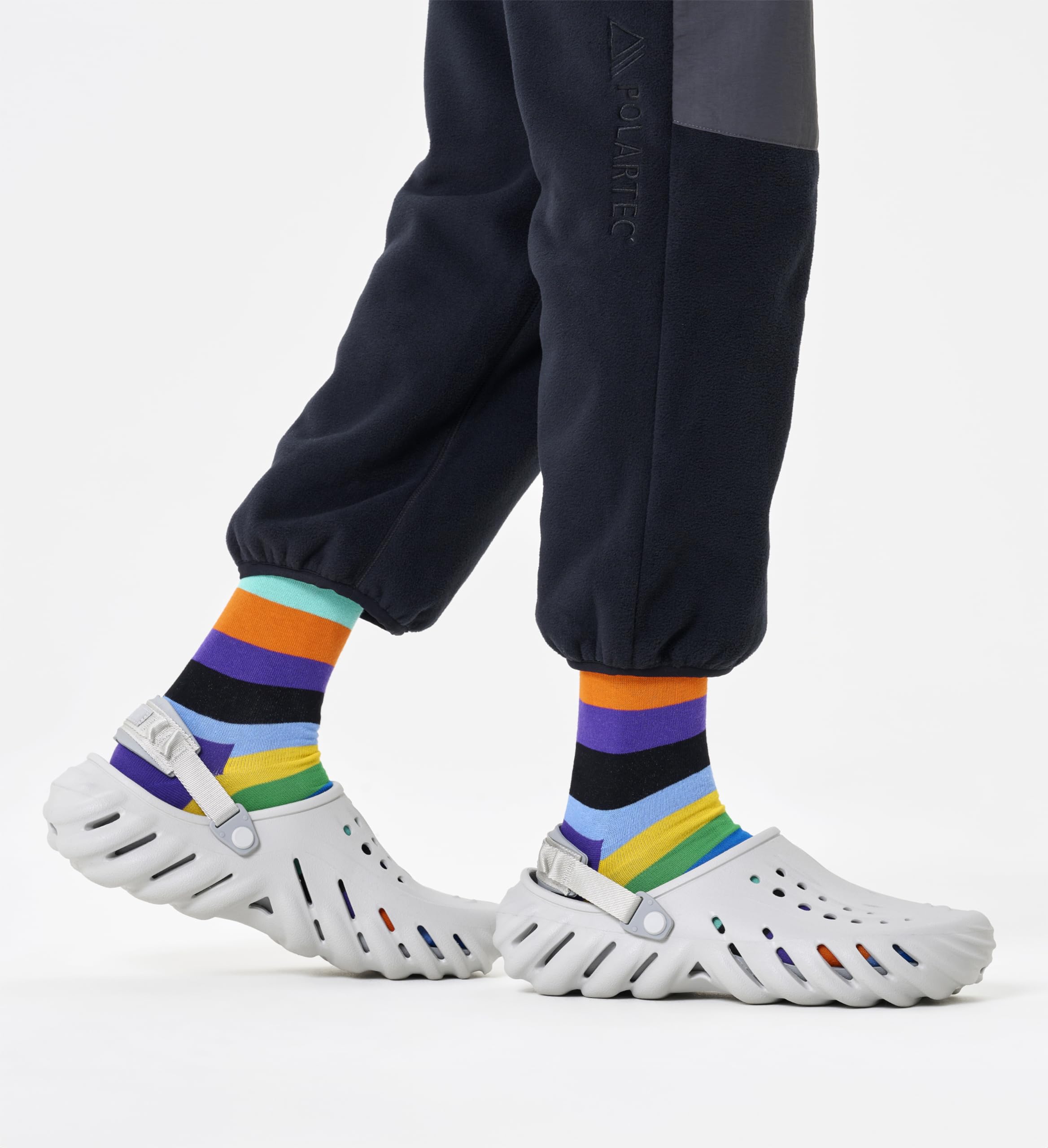 Happy Socks for Men & Women - Black & White Pattern Crew Socks, Low Cut Cotton Socks with Gift Box - Eco-Friendly & Sustainable - Perfect for Casual Wear, Office & Gifts