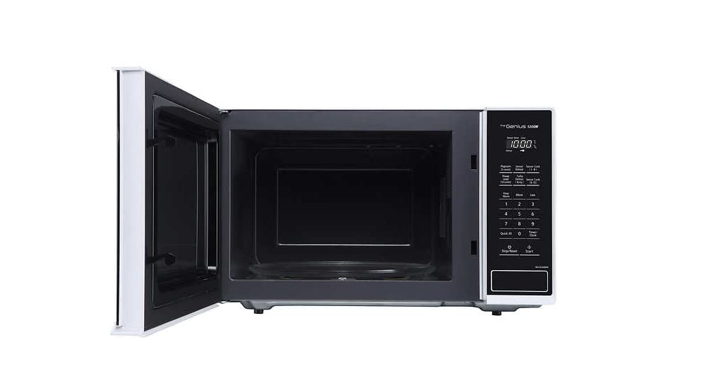 Panasonic NNSC64MW 1.3 cu ft 1200W Inverter Microwave Oven with Genius Sensor - Compact Countertop Microwave for Small Kitchens, Dorms & Offices - Perfect for Reheating, Defrosting & Quick Meals