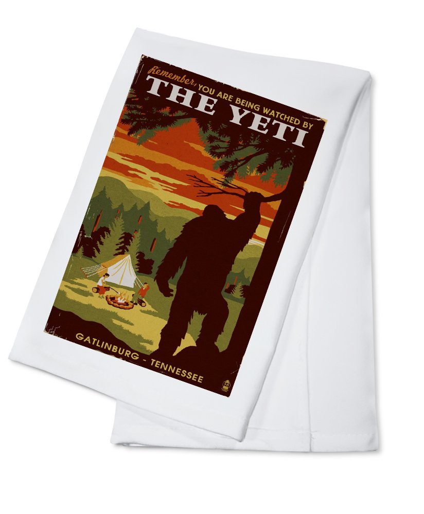 100% Cotton Gatlinburg Tennessee Yeti Tea Towel - Decorative Hand Towel for Kitchen & Home Decor - Perfect for Cabin, RV, and Farmhouse Style