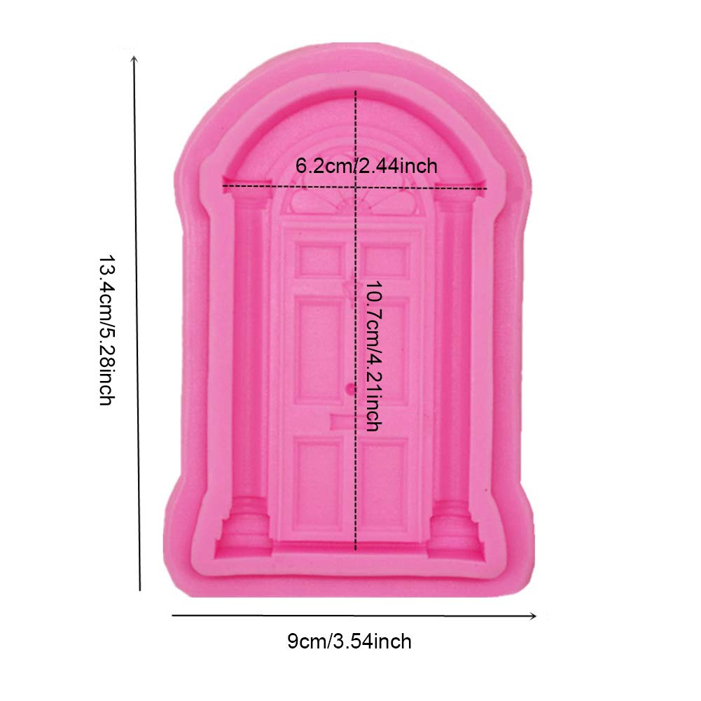 Luckycivia 2 Pack Silicone Door Window Baking Molds - Cake Decorating Tools for Fondant, Chocolate, Candy - Perfect for Birthday Cakes, Wedding Cakes & DIY Baking Projects