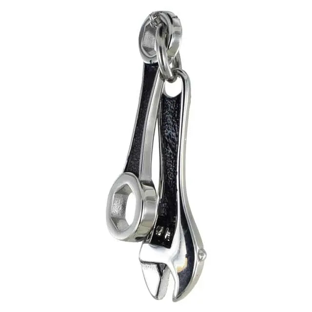 GoSteel Spanner Pendant Necklace - Durable Stainless Steel Industrial Style Jewelry for Men & Women - Perfect for Workwear, Outdoor Adventures and Everyday Fashion