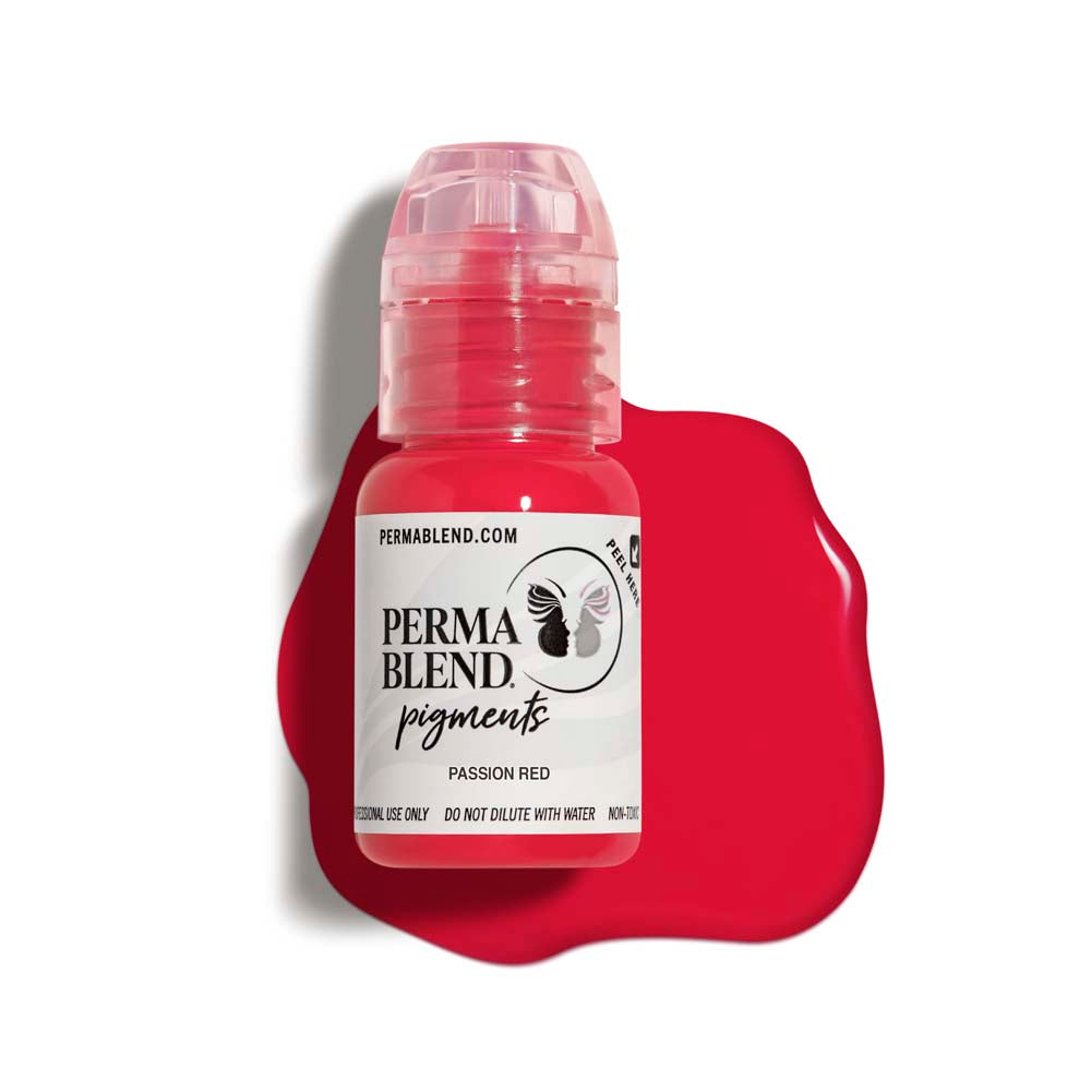 Perma Blend Passion Red Tattoo Pigment - Professional Tattoo Ink for Vibrant Body Art & Permanent Makeup | Ideal for Tattoo Artists & Cosmetic Professionals