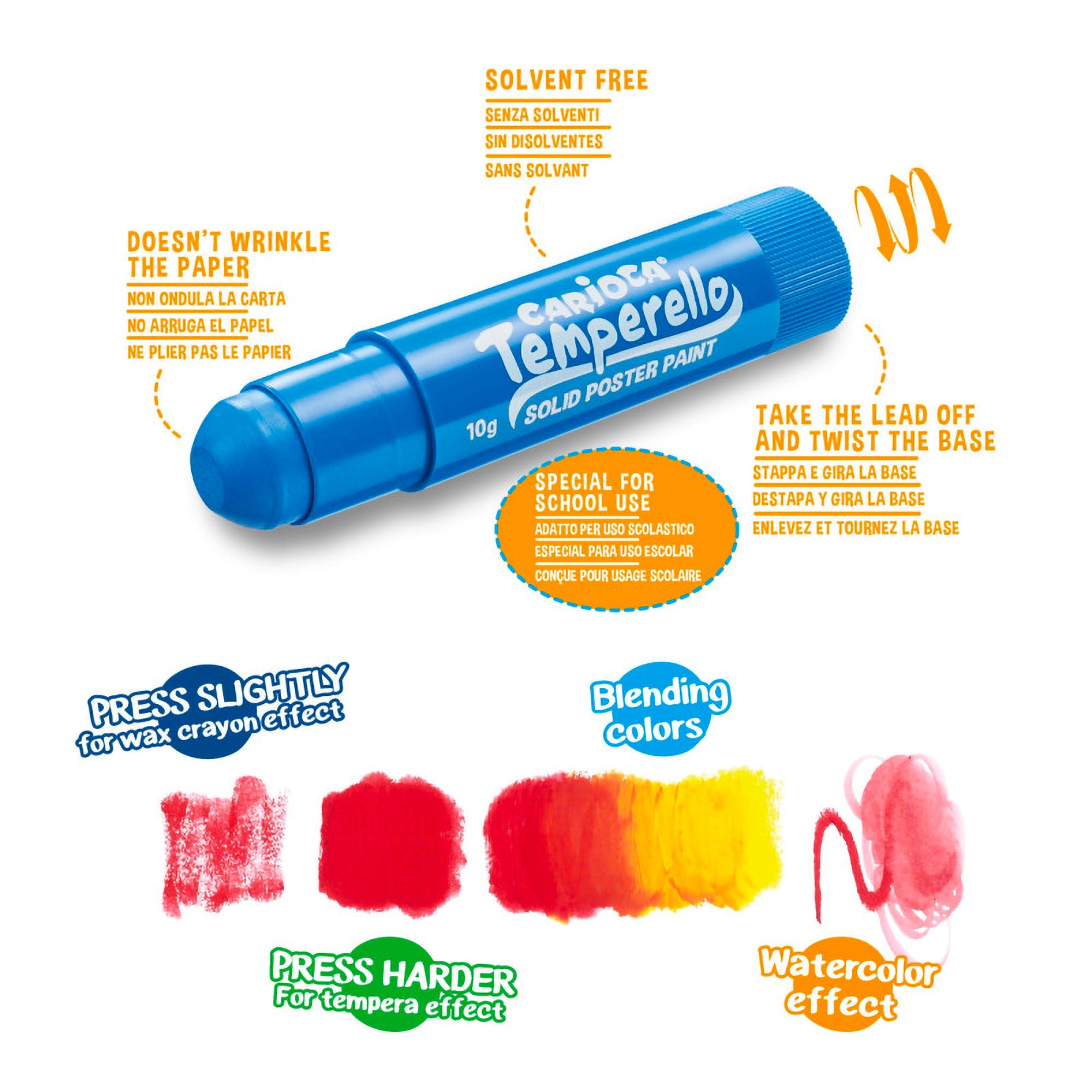 12 Pack Temperello Poster Paint Sticks - Non-Toxic Washable Art Supplies for Kids, Classroom & DIY Crafts - Vibrant Colors for Paper, Canvas & Cardboard Projects
