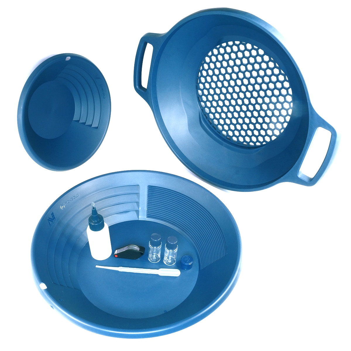 Minelab PRO GOLD Gold Panning Kit - 2 Gold Pans, Classifier & Accessories for Prospecting, Mining & Outdoor Adventures