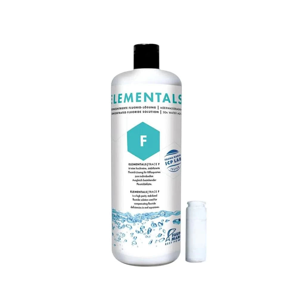 Elementals F Fluoride Supplement for Marine Aquariums - Essential Coral Growth & Health - Perfect for Reef Tanks, Saltwater Fish Tanks, and Aquatic Ecosystems