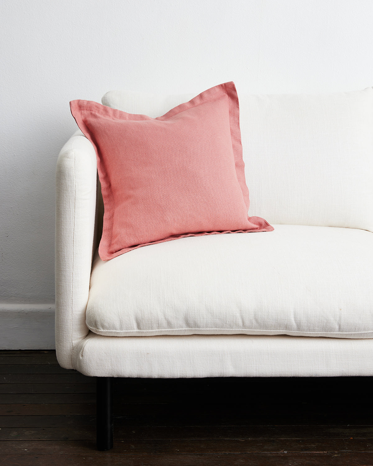 100% French Flax Linen Cushion Cover - Pink Clay | Soft & Breathable | Perfect for Sofa, Bed & Home Decor