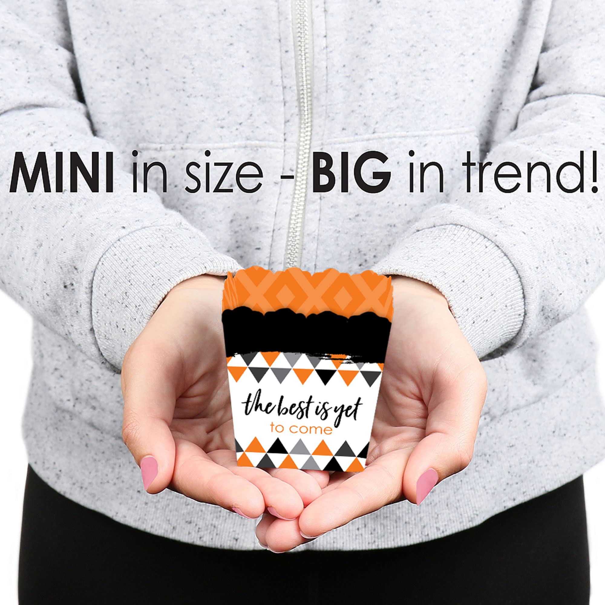 Orange Graduation Party Favor Boxes - Best is Yet to Come Mini Candy Treat Boxes - Set of 12 - Perfect for Graduation Celebrations, School Parties & Sweet Treat Gifts