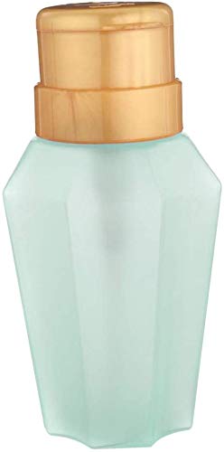 200ml Empty Nail Polish Bottle with Pump Dispenser - Refillable Glass Press Down Bottle for Makeup Remover, Alcohol, Lotion & Liquids (Green) - Perfect for Salon, DIY Nails & Beauty Storage
