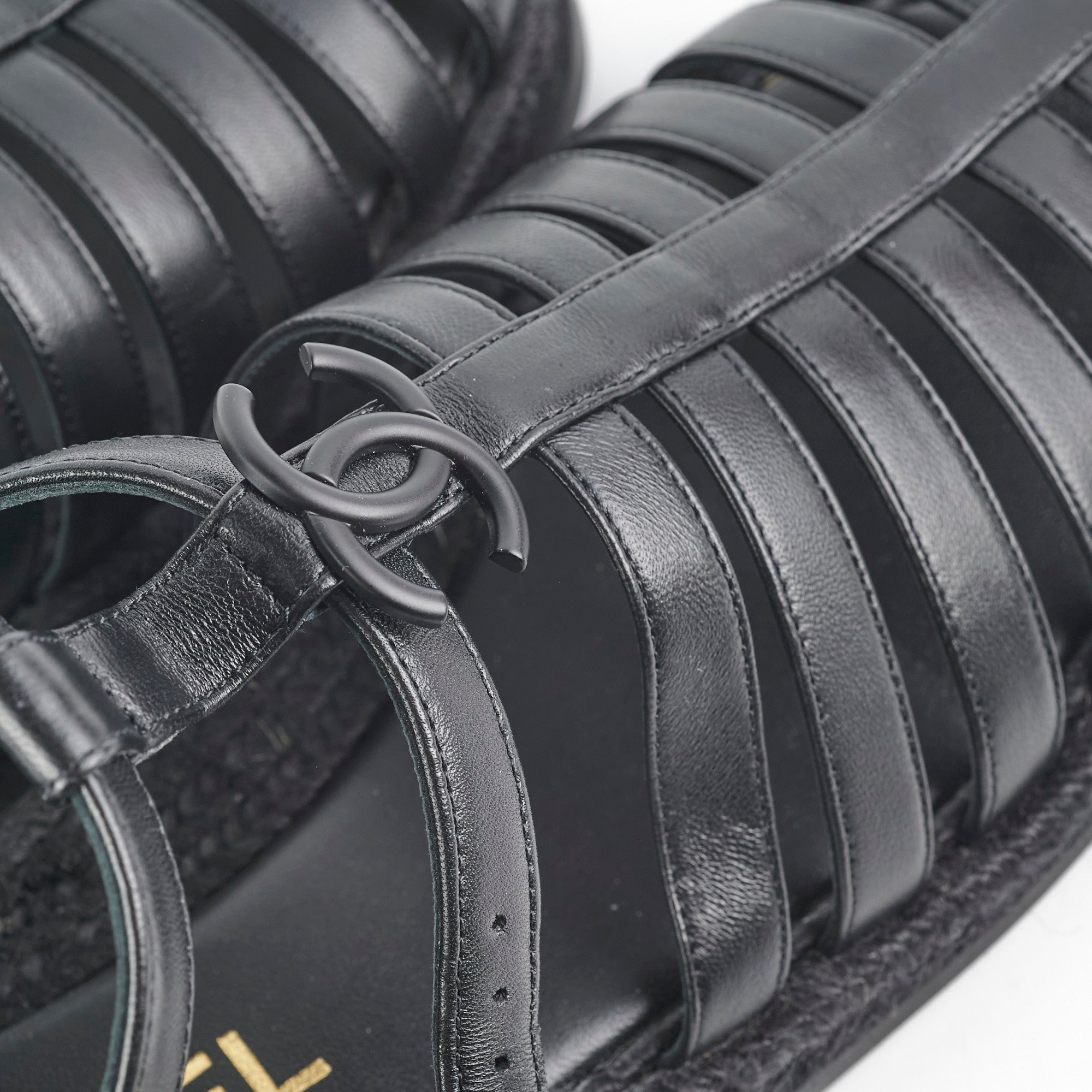 Chanel Roman Sandals Women Size 40 | Luxury Leather Gladiator Sandals for Summer - Perfect for Beach Vacations, Date Nights & Fashion Outings