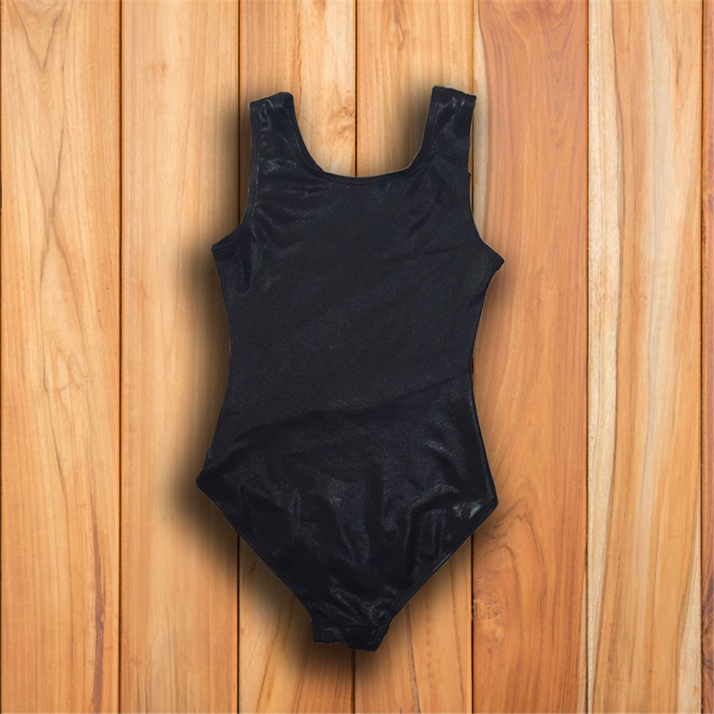 Shiny Stripes Metallic Athletic Ballet Dance Tank Leotard for Girls - Perfect for Gymnastics, Dance Practice & Performance Outfits