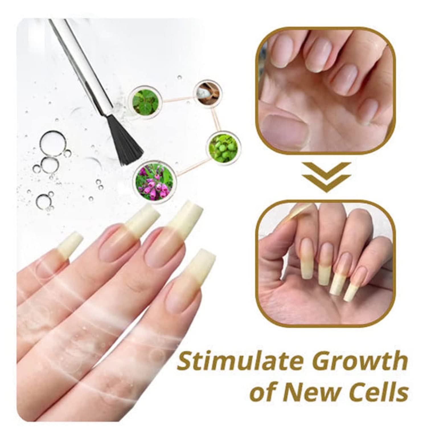 NailGro Intense Nail Growth & Strengthening Serum - Fast-Acting Nail Repair Treatment for Stronger Nails in 7 Days - Perfect for Weak, Brittle Nails & Nail Care Routine (1PC)