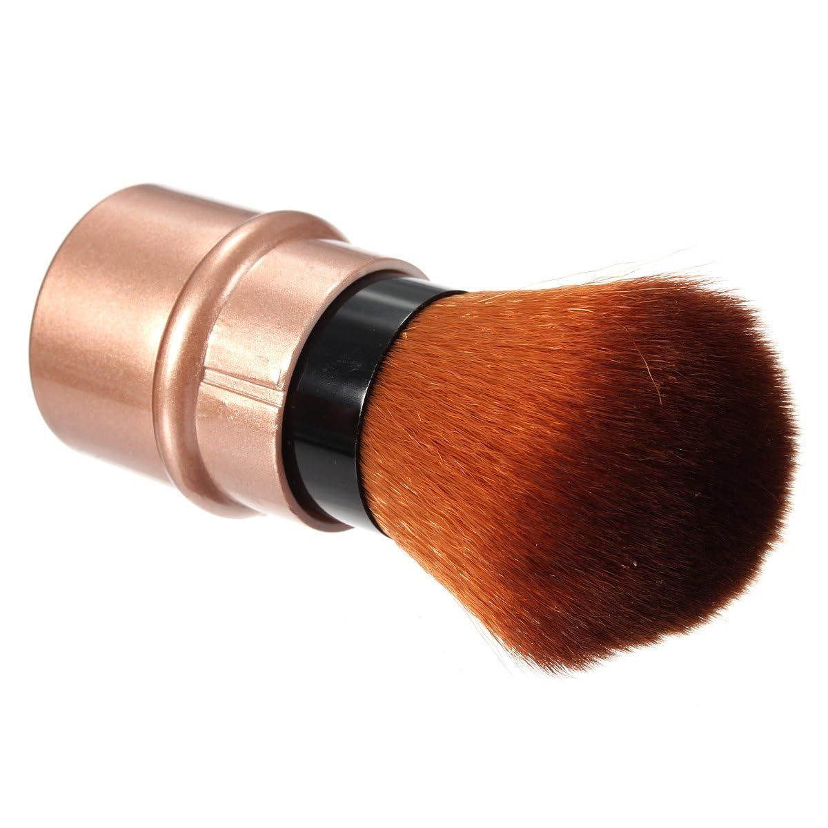KIRA Retractable Cosmetic Brush for Powder, Blush, Concealer & Mineral Makeup - Portable Travel Brush with Cover - Perfect for On-the-Go Touch Ups & Professional Makeup Application (Pack of 1)
