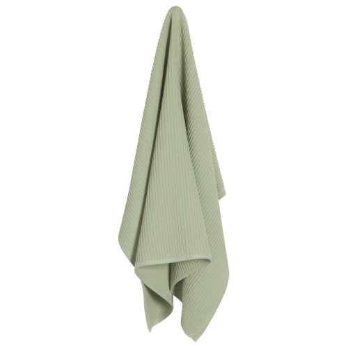 Danica Ripple Terry Cotton Dish Towel - Sage Green | Premium Absorbent Kitchen Towel for Drying Dishes, Cleaning Countertops & Decor