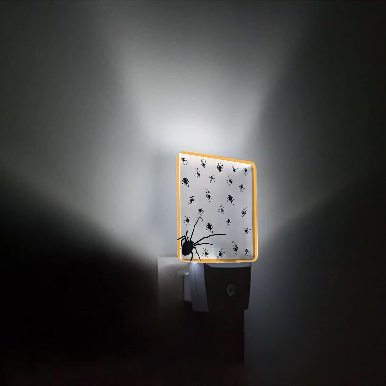 Spider Night Light for Kids - Plug in LED Nightlight with Dusk to Dawn Sensor, Halloween Decor for Nursery, Bedroom, Bathroom, Hallway & Stairs - Perfect for Baby Rooms, Home Decor & Scary Theme Parties
