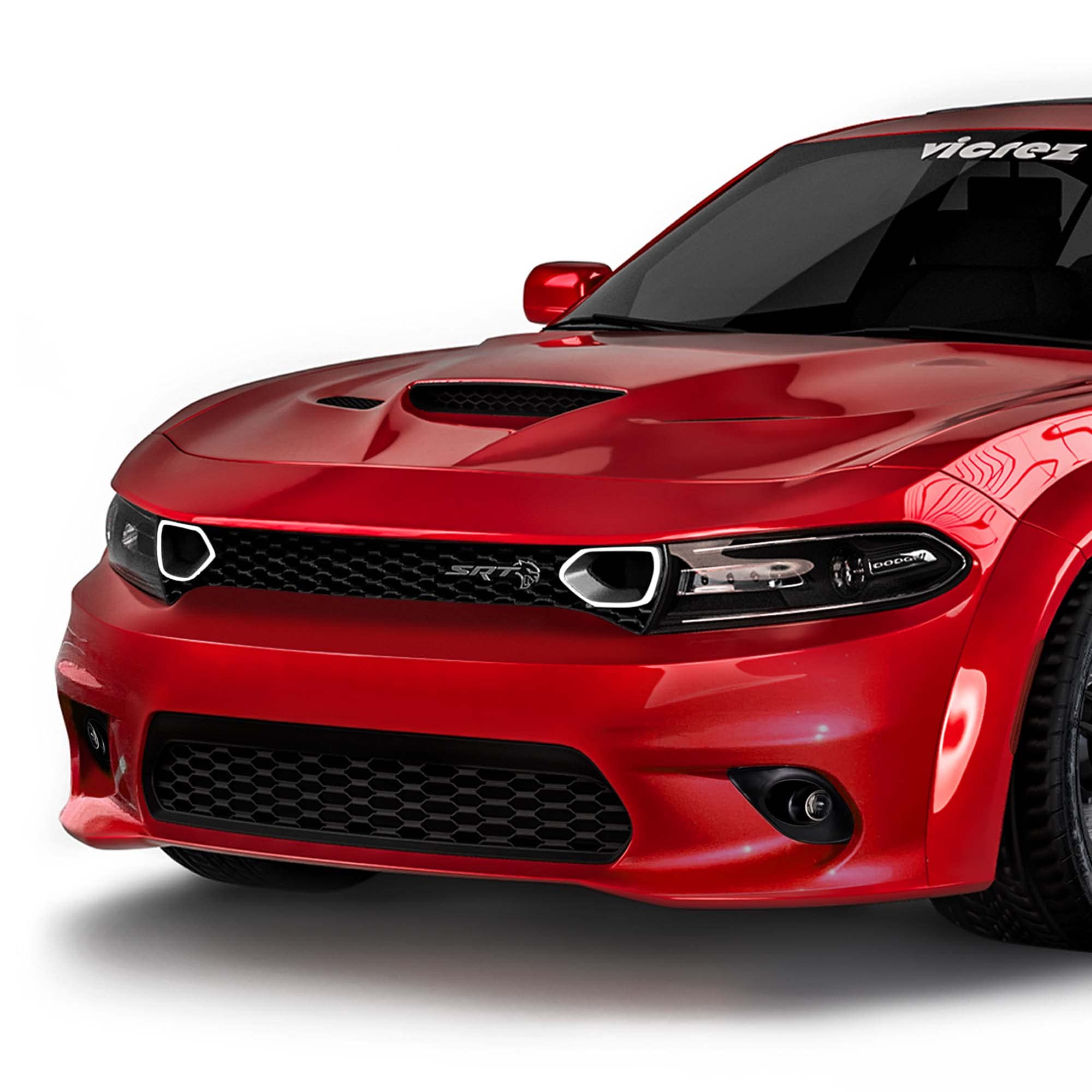 Vicrez LED Lights for SRT Grilles vz102173 - Compatible with Dodge Charger 2015-2022 | Upgrade Your Car's Front Grille Lighting for Enhanced Style & Night Visibility