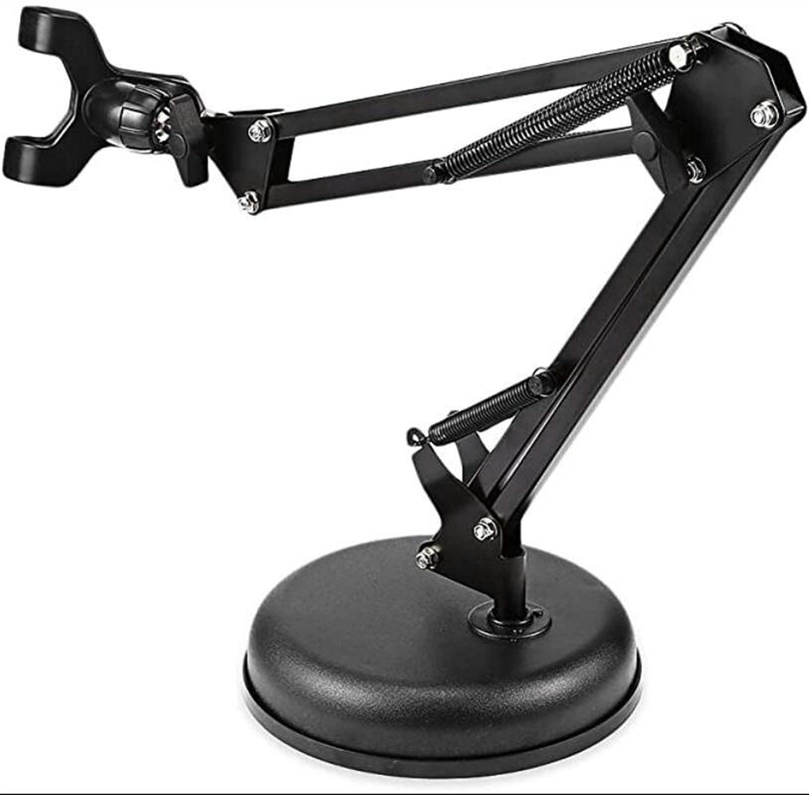 Adjustable Microphone Stand with 360° Rotation & Clamp - Extendable Flexible Arm for Studio, Podcast, Gaming & Mobile Phone Mic - Model A (Black) - Perfect for Home Recording, Streaming & Voiceovers