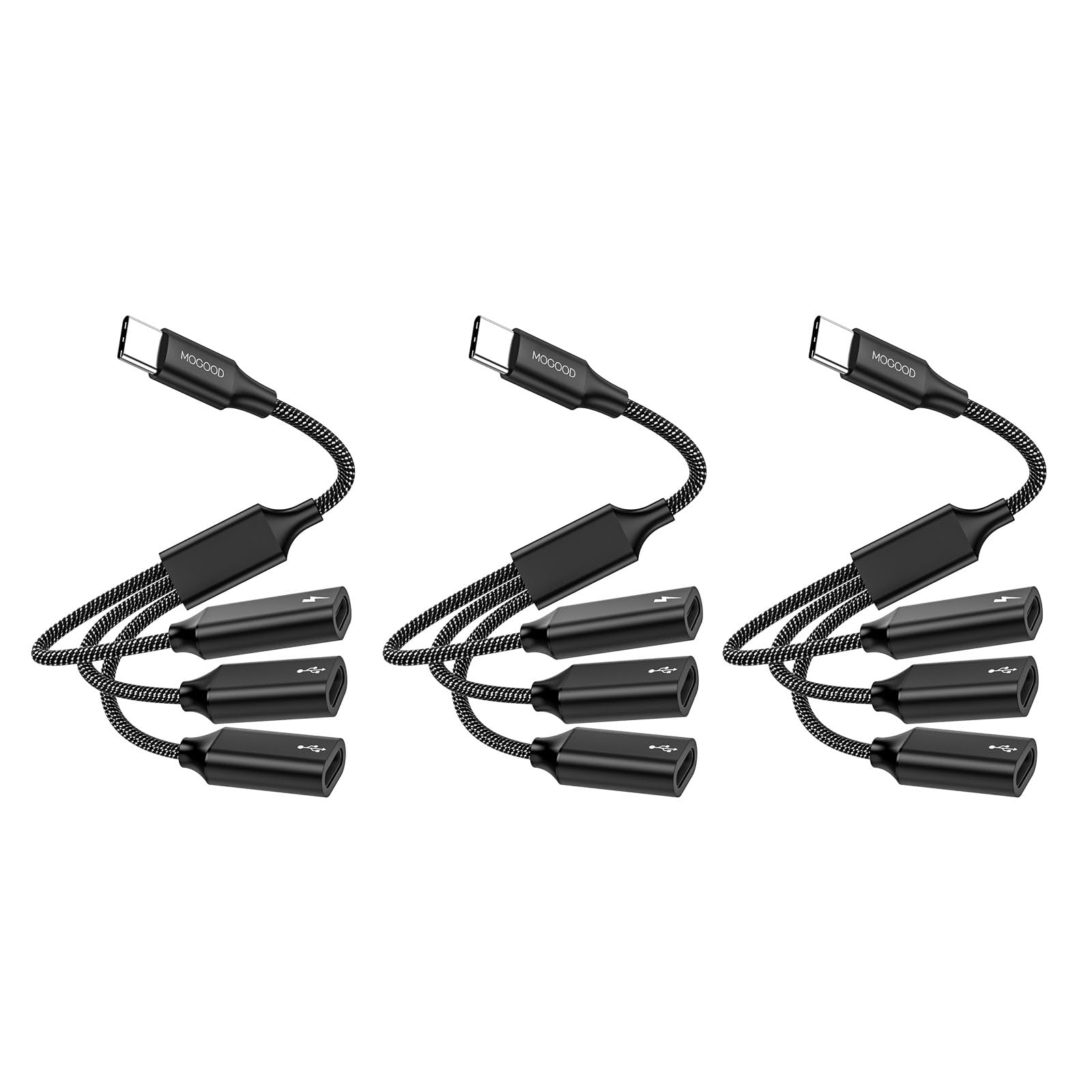 USB C to USB C Female Adapter Splitter Y Cable - USB C Male to 3 USB-C Female Converter Hub - 3-Port USB-C Charger Power Splitter for MacBook, Xbox Series X/S, PS5, Laptop - Perfect for Gaming, Charging Multiple Devices & Data Transfer (Not for Monitor)