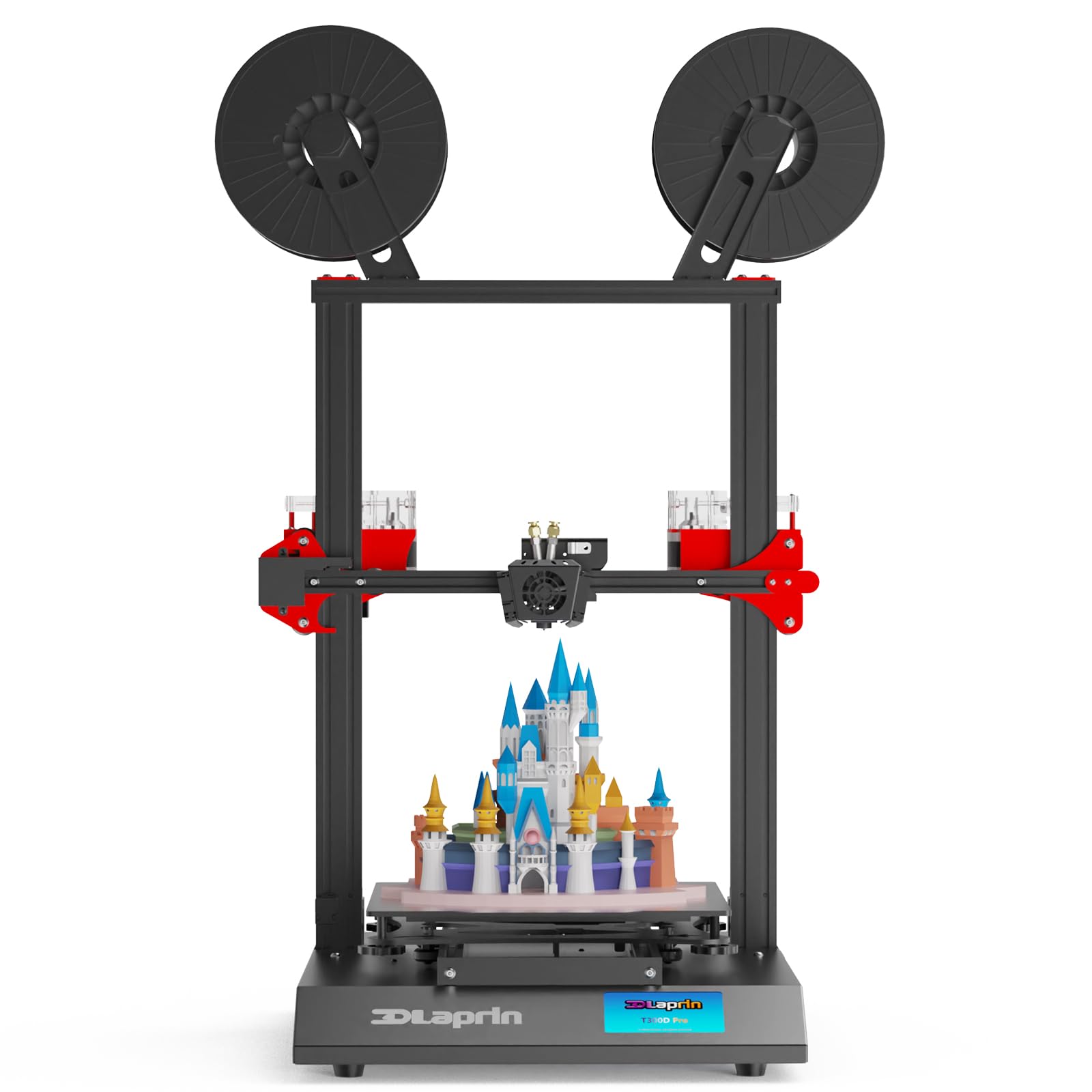 6-Color 3D Printer with Dual Extruder & Large 300x300x400mm Build Volume - Gradient, Mixed & Segmented Printing Modes for Home, Office & Creative Projects